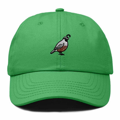 Dalix California Quail Embroidered Bird Cotton Baseball Cap Dad Hat Mens Womens Outdoor Summer in Kelly Green