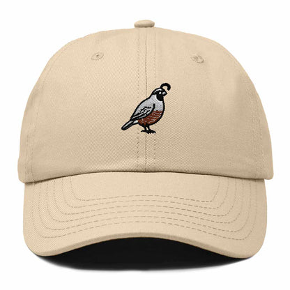 Dalix California Quail Embroidered Bird Cotton Baseball Cap Dad Hat Mens Womens Outdoor Summer in Khaki