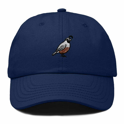 Dalix California Quail Embroidered Bird Cotton Baseball Cap Dad Hat Mens Womens Outdoor Summer in Navy Blue