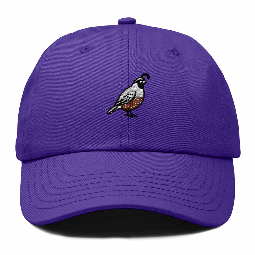 Dalix California Quail Embroidered Bird Cotton Baseball Cap Dad Hat Mens Womens Outdoor Summer in Purple