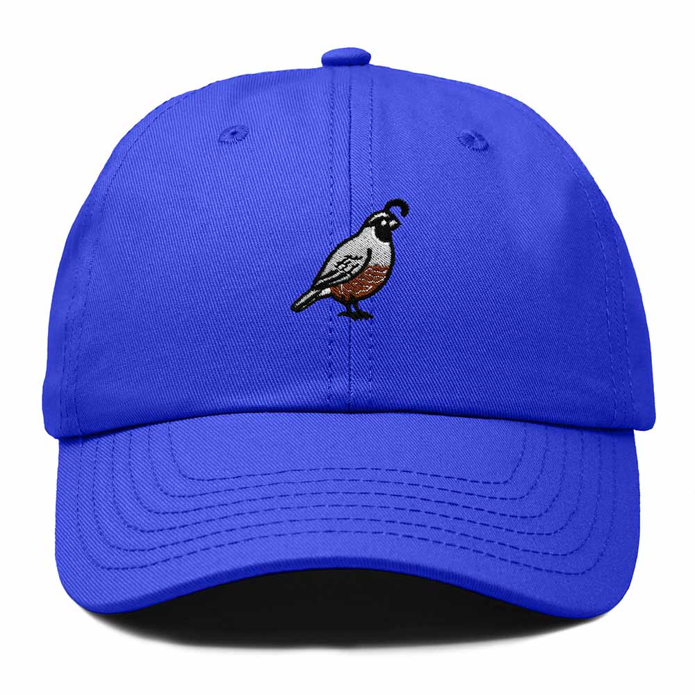 Dalix California Quail Embroidered Bird Cotton Baseball Cap Dad Hat Mens Womens Outdoor Summer in Royal Blue