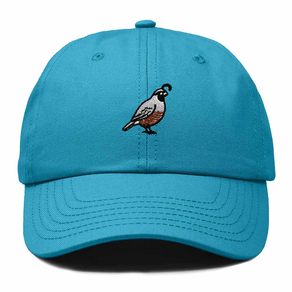 Dalix California Quail Embroidered Bird Cotton Baseball Cap Dad Hat Mens Womens Outdoor Summer in Teal