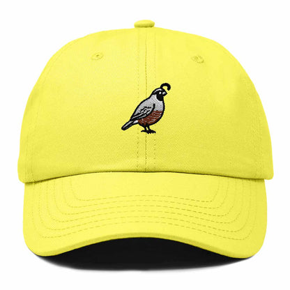 Dalix California Quail Embroidered Bird Cotton Baseball Cap Dad Hat Mens Womens Outdoor Summer in Yellow