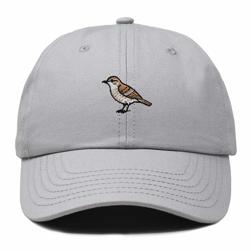 Dalix Cactus Wren Arizona Embroidered Bird Cotton Baseball Cap Dad Hat Mens Womens Outdoor Summer in Gray
