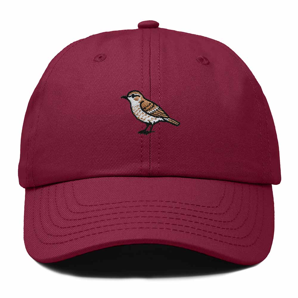Dalix Cactus Wren Arizona Embroidered Bird Cotton Baseball Cap Dad Hat Mens Womens Outdoor Summer in Maroon