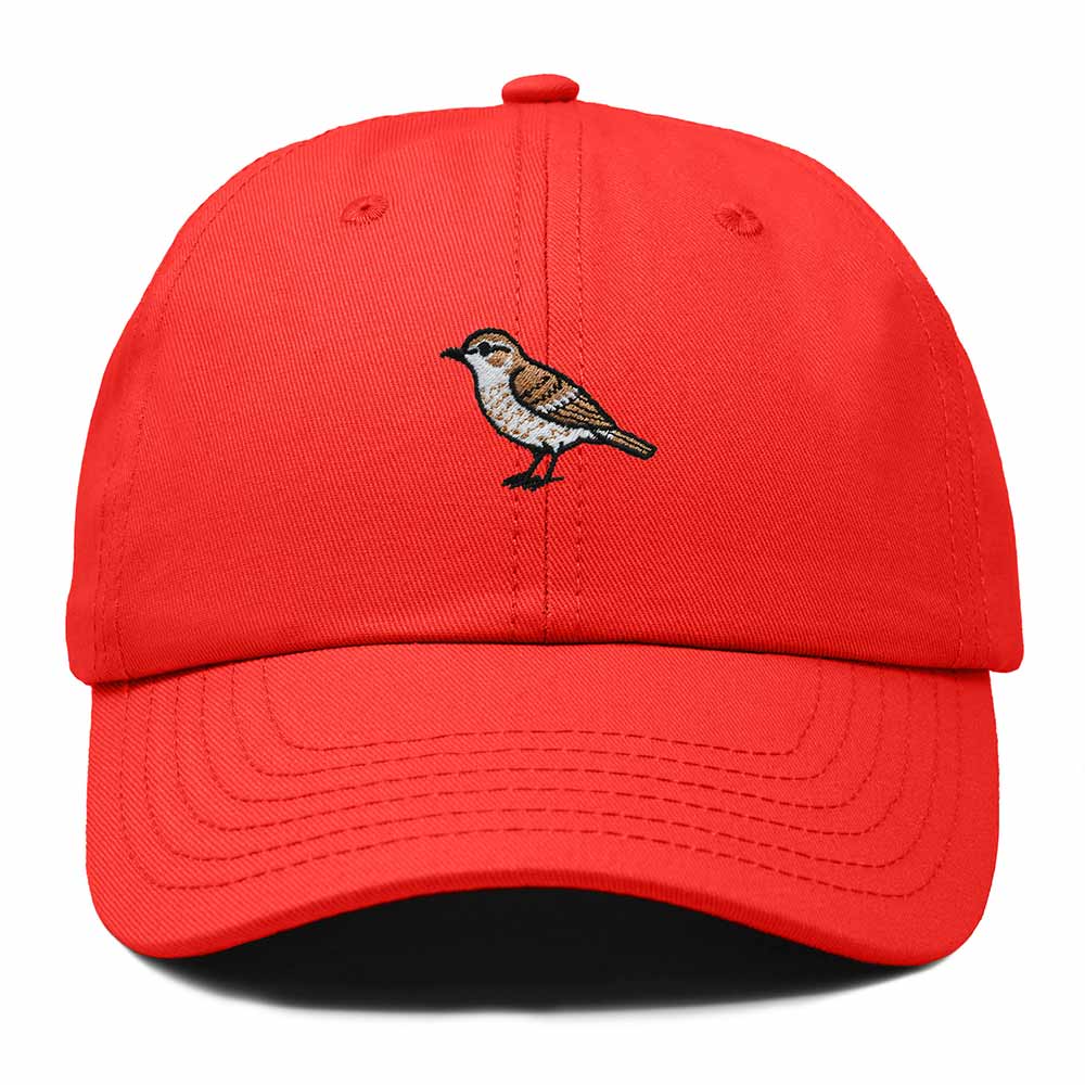 Dalix Cactus Wren Arizona Embroidered Bird Cotton Baseball Cap Dad Hat Mens Womens Outdoor Summer in Red