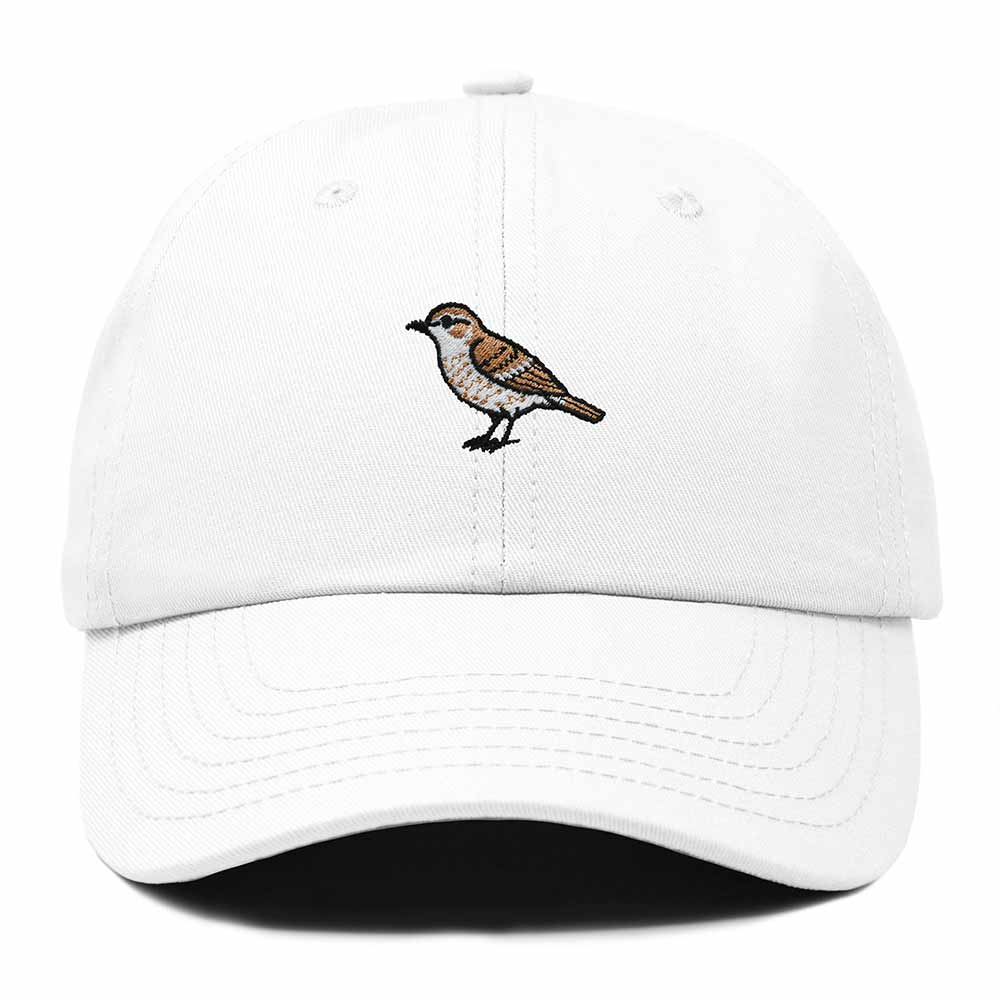 Dalix Cactus Wren Arizona Embroidered Bird Cotton Baseball Cap Dad Hat Mens Womens Outdoor Summer in White