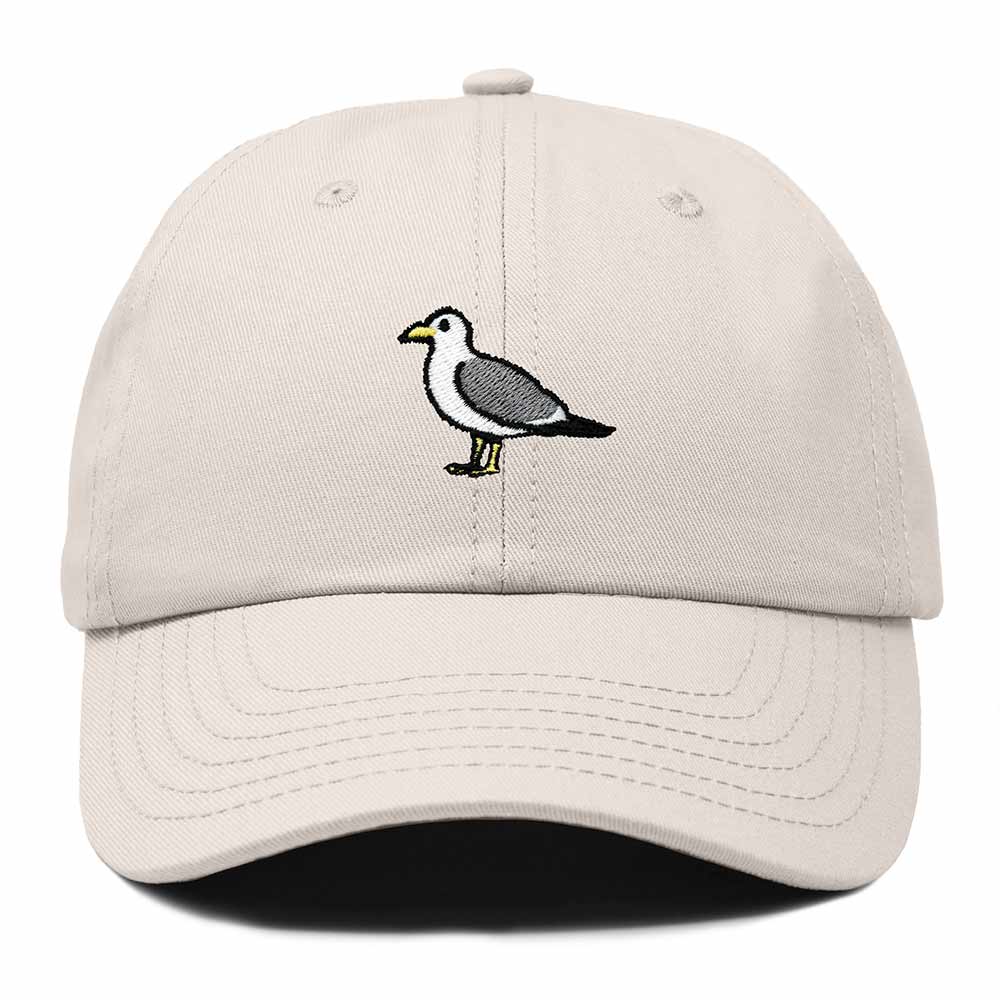 Dalix California Gull Utah Embroidered Bird Cotton Baseball Cap Dad Hat Mens Womens Outdoor Summer in Beige