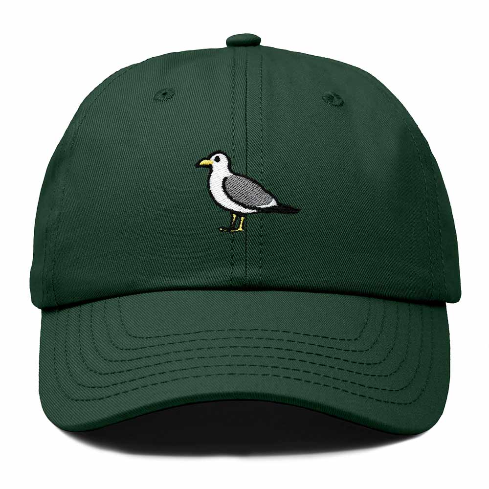 Dalix California Gull Utah Embroidered Bird Cotton Baseball Cap Dad Hat Mens Womens Outdoor Summer in Dark Green
