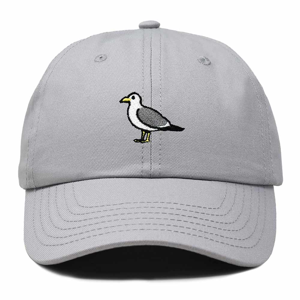 Dalix California Gull Utah Embroidered Bird Cotton Baseball Cap Dad Hat Mens Womens Outdoor Summer in Gray