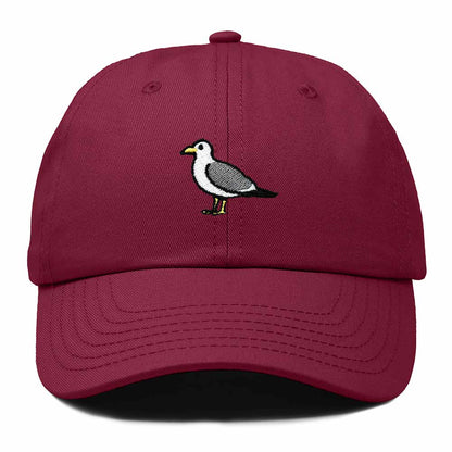 Dalix California Gull Utah Embroidered Bird Cotton Baseball Cap Dad Hat Mens Womens Outdoor Summer in Maroon