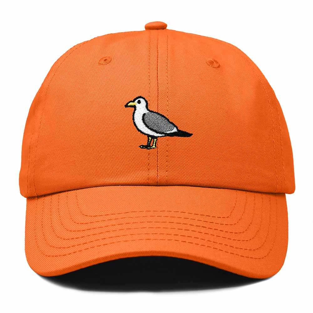 Dalix California Gull Utah Embroidered Bird Cotton Baseball Cap Dad Hat Mens Womens Outdoor Summer in Orange