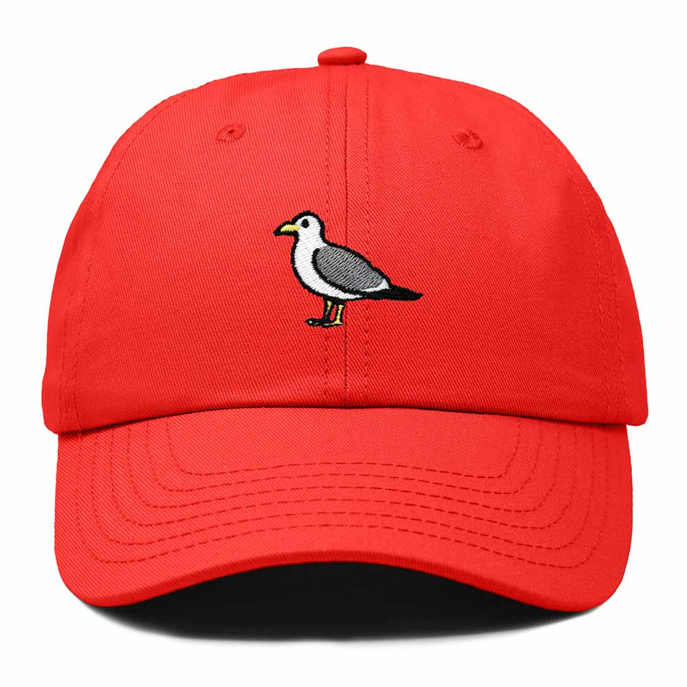 Dalix California Gull Utah Embroidered Bird Cotton Baseball Cap Dad Hat Mens Womens Outdoor Summer in Red