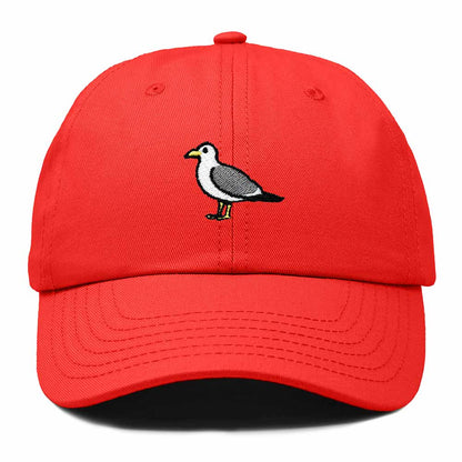 Dalix California Gull Utah Embroidered Bird Cotton Baseball Cap Dad Hat Mens Womens Outdoor Summer in Red