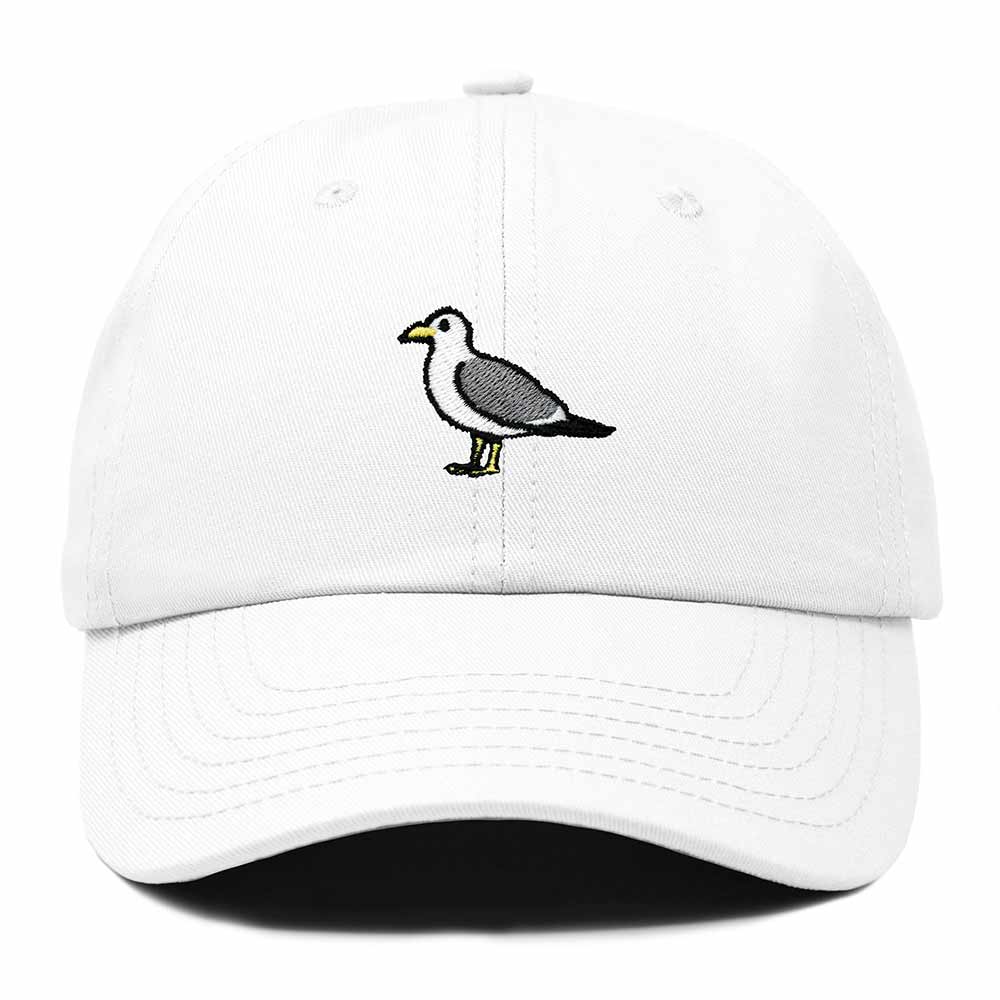 Dalix California Gull Utah Embroidered Bird Cotton Baseball Cap Dad Hat Mens Womens Outdoor Summer in White