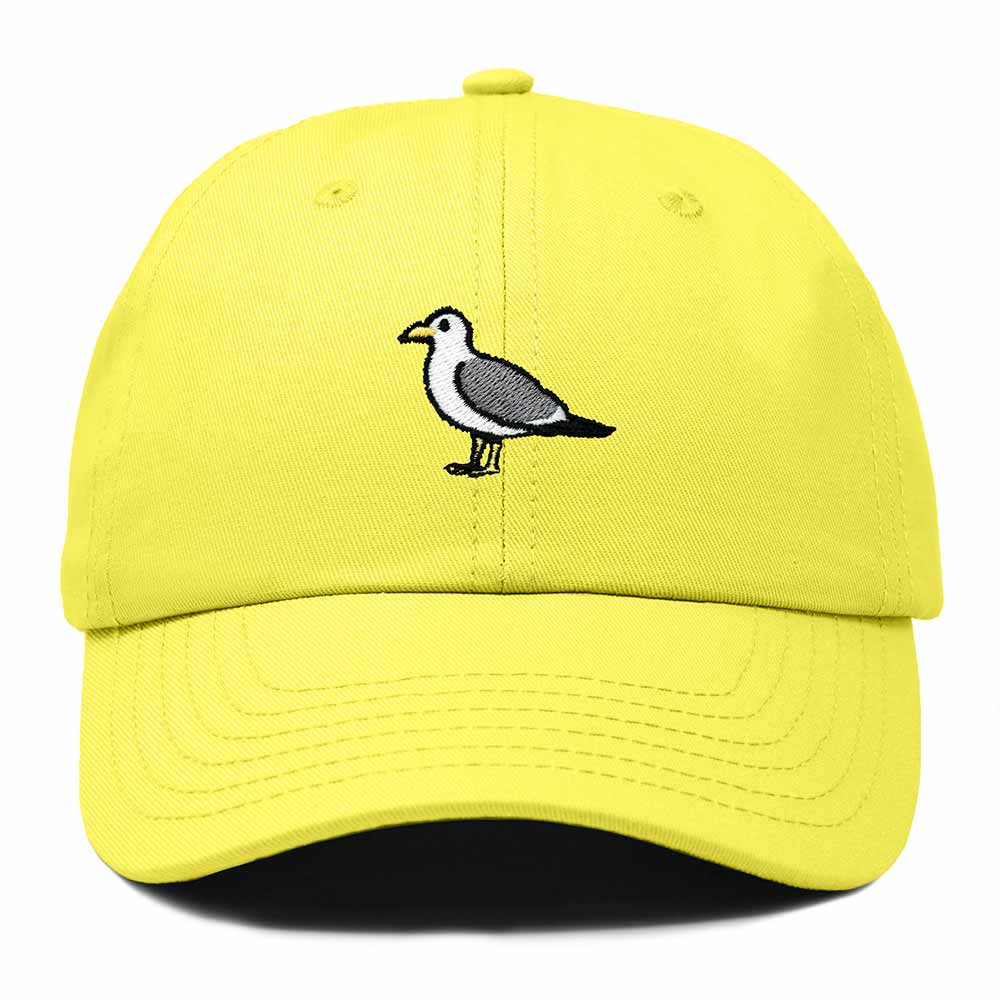 Dalix California Gull Utah Embroidered Bird Cotton Baseball Cap Dad Hat Mens Womens Outdoor Summer in Yellow