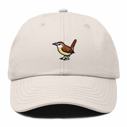 Dalix Carolina Wren South Carolina Embroidered Bird Cotton Baseball Cap Dad Hat Mens Womens Outdoor Summer in Beige