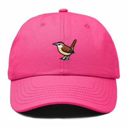 Dalix Carolina Wren South Carolina Embroidered Bird Cotton Baseball Cap Dad Hat Mens Womens Outdoor Summer in Hot Pink