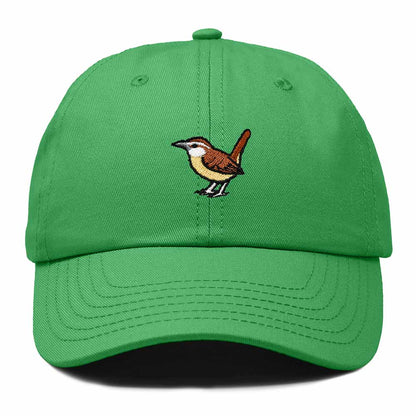 Dalix Carolina Wren South Carolina Embroidered Bird Cotton Baseball Cap Dad Hat Mens Womens Outdoor Summer in Kelly Green