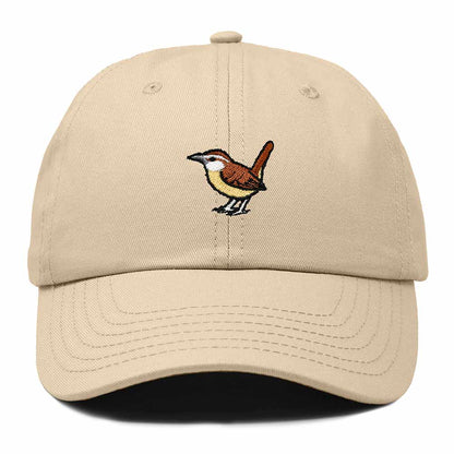 Dalix Carolina Wren South Carolina Embroidered Bird Cotton Baseball Cap Dad Hat Mens Womens Outdoor Summer in Khaki