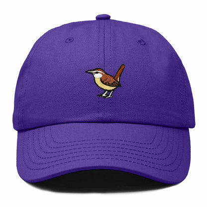 Dalix Carolina Wren South Carolina Embroidered Bird Cotton Baseball Cap Dad Hat Mens Womens Outdoor Summer in Purple