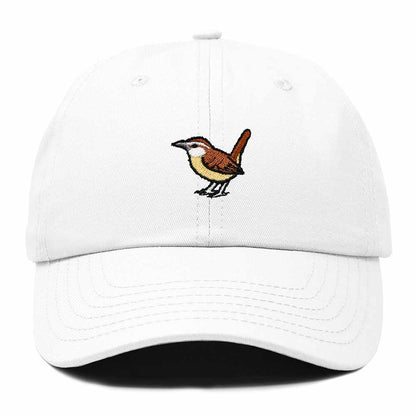 Dalix Carolina Wren South Carolina Embroidered Bird Cotton Baseball Cap Dad Hat Mens Womens Outdoor Summer in White