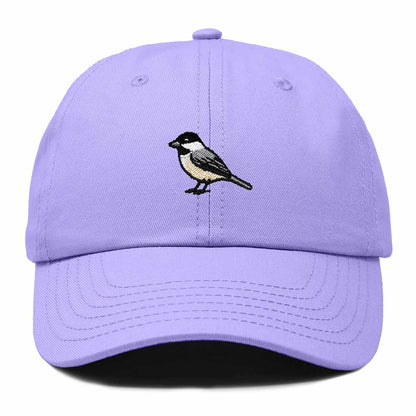 Dalix Black Capped Chickadee Massachusetts Embroidered Bird Cotton Baseball Cap Dad Hat Mens Womens Outdoor Summer in Lavender