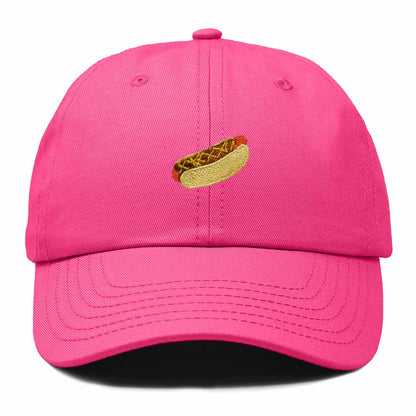 Dalix Chili Dog Embroidered Cotton Dad Hat Food Adjustable Baseball Cap Summer Outdoor Unisex Mens Womens in Hot Pink