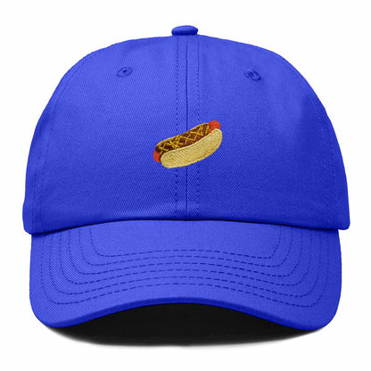 Dalix Chili Dog Embroidered Cotton Dad Hat Food Adjustable Baseball Cap Summer Outdoor Unisex Mens Womens in Royal Blue