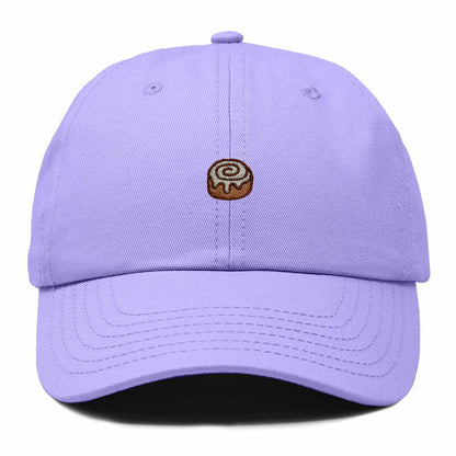 Dalix Cinnamon Roll Embroidered Dad Hat Cotton Cap Adjustable Strap Bakery Sweet Treat Low Profile Womens in Lavender