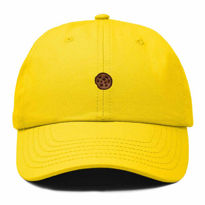 Dalix Cookie Embroidered Dad Hat Cotton Cap Adjustable Strap Chocolate Chip Dessert Low Profile Womens in Gold