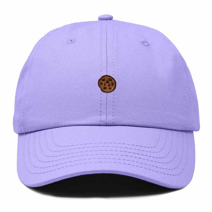 Dalix Cookie Embroidered Dad Hat Cotton Cap Adjustable Strap Chocolate Chip Dessert Low Profile Womens in Lavender