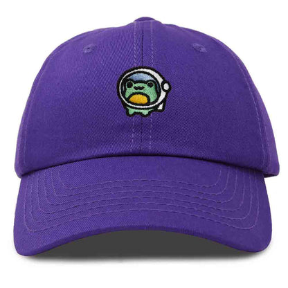 Dalix Cosmic Frog Embroidered Womens Cotton Dad Hat Baseball Cap Adjustable in Purple