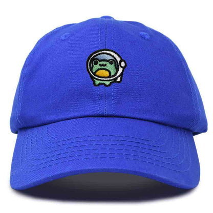 Dalix Cosmic Frog Embroidered Womens Cotton Dad Hat Baseball Cap Adjustable in Royal Blue