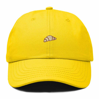 Dalix Croissant Pastry Embroidered Dad Hat Adjustable Cotton Twill Baseball Cap Cute Casual Women in Gold