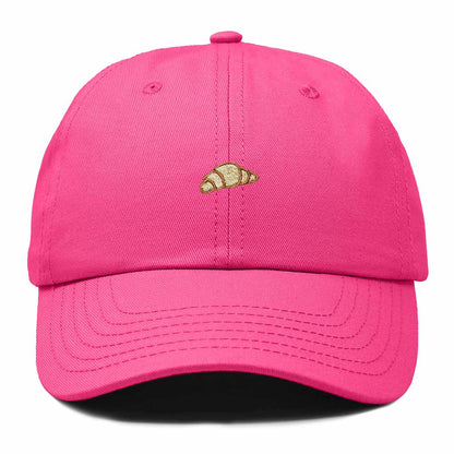 Dalix Croissant Pastry Embroidered Dad Hat Adjustable Cotton Twill Baseball Cap Cute Casual Women in Hot Pink