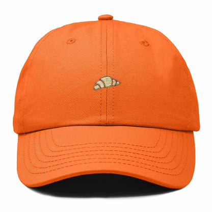 Dalix Croissant Pastry Embroidered Dad Hat Adjustable Cotton Twill Baseball Cap Cute Casual Women in Orange