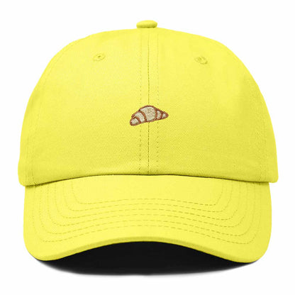 Dalix Croissant Pastry Embroidered Dad Hat Adjustable Cotton Twill Baseball Cap Cute Casual Women in Yellow