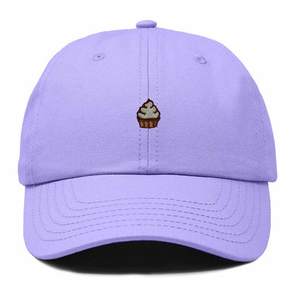 Dalix Cupcake Embroidered Dad Hat Cotton Cap Adjustable Strap Frosted Sweet Treat Low Profile Womens in Lavender