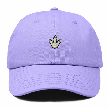 Dalix Dinosaur Track Footprint Embroidered Adjustable Cotton Twill Dad Hat for Men in Lavender
