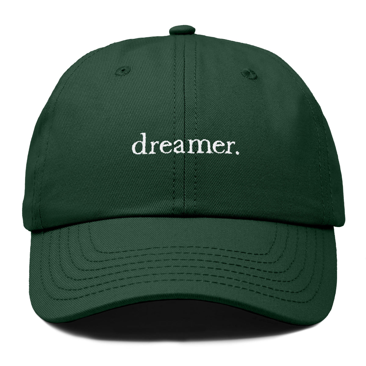 Dalix Dreamer Cotton Dad Cap — Dark Green