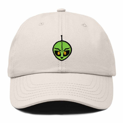 Dalix Duder Alien Embroidered Cotton Space UFO Outdoor Baseball Cap Dad Hat Mens in Beige