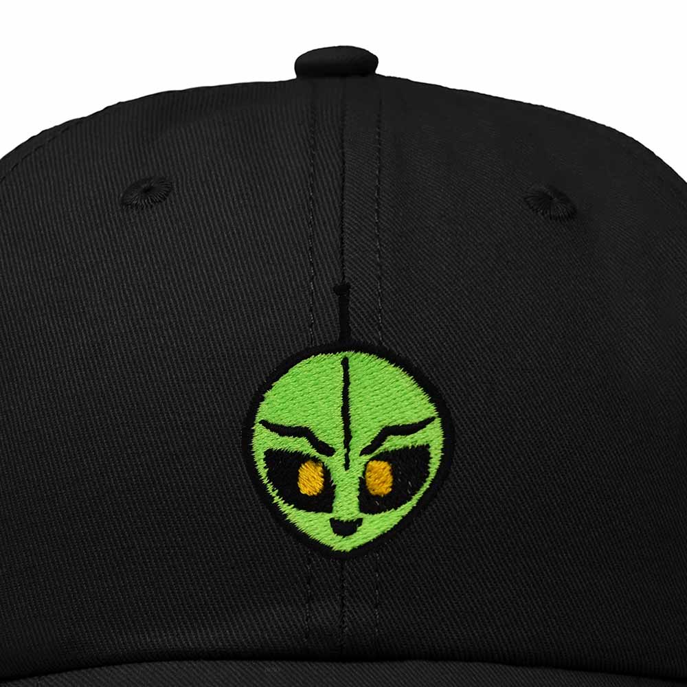 Dalix Duder Alien Embroidered Cotton Space UFO Outdoor Baseball Cap Dad Hat Mens in Black