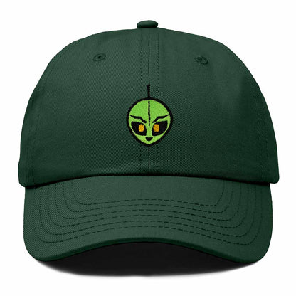 Dalix Duder Alien Embroidered Cotton Space UFO Outdoor Baseball Cap Dad Hat Mens in Dark Green