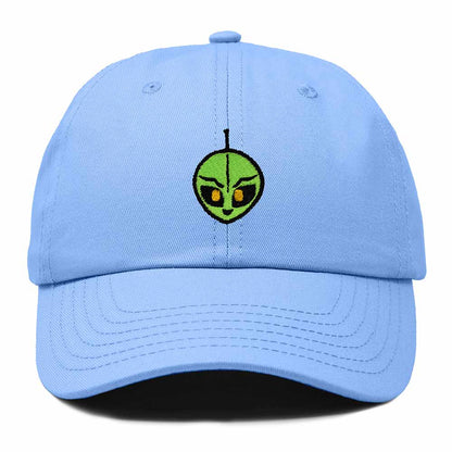 Dalix Duder Alien Embroidered Cotton Space UFO Outdoor Baseball Cap Dad Hat Mens in Light Blue