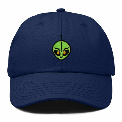 Dalix Duder Alien Embroidered Cotton Space UFO Outdoor Baseball Cap Dad Hat Mens in Navy Blue