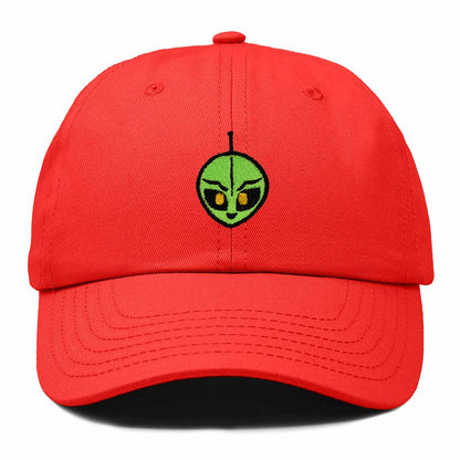 Dalix Duder Alien Embroidered Cotton Space UFO Outdoor Baseball Cap Dad Hat Mens in Red
