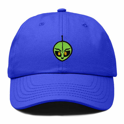 Dalix Duder Alien Embroidered Cotton Space UFO Outdoor Baseball Cap Dad Hat Mens in Royal Blue