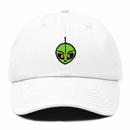 Dalix Duder Alien Embroidered Cotton Space UFO Outdoor Baseball Cap Dad Hat Mens in White