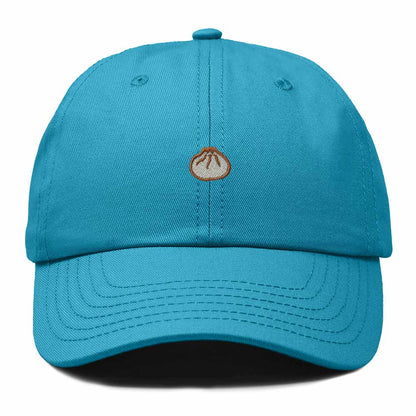 Dalix Dumpling Embroidered Dad Hat Cotton Cap Adjustable Strap Xiao Long Bao Food Low Profile Womens in Teal